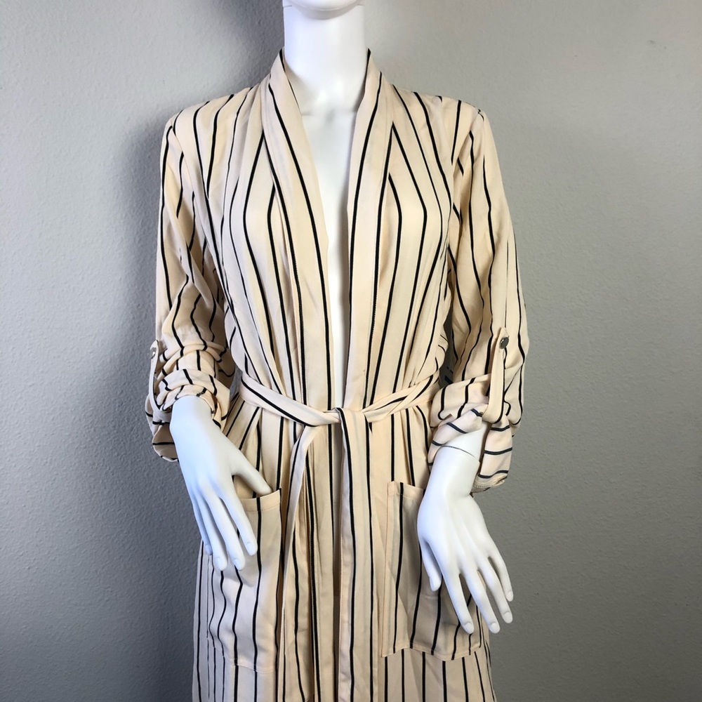 Belted Shirt Wrap Dress Ivory Black Resort Wear